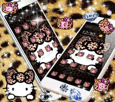 Yellow Leopard Kitty Diamond Themes screenshot 2