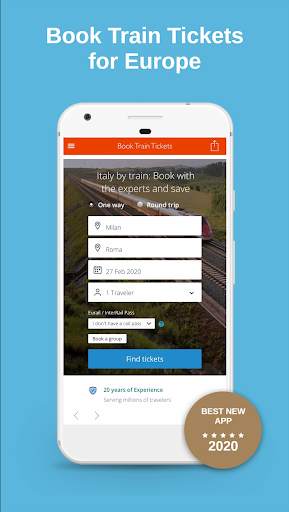 Train Ticket Booking App Europe screenshot 1