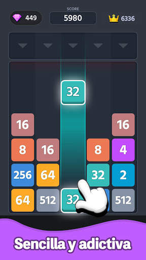 2048 caída del número screenshot 3