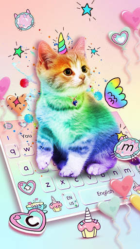 Colorful Unicorn Cat keyboard screenshot 2