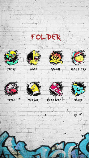 Street Art GO Launcher Theme 4 تصوير الشاشة