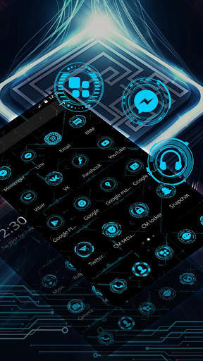 Blue Technological Line Theme screenshot 3