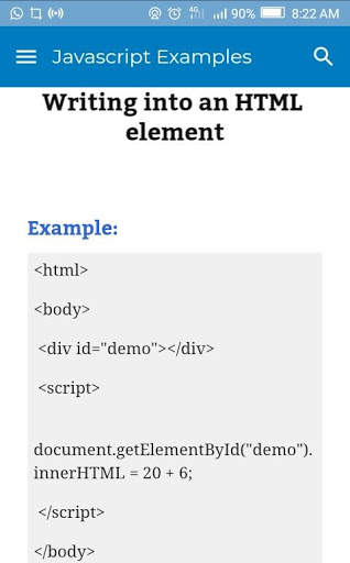 Javascript Examples скриншот 2