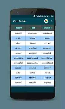 English Irregular Regular Verb screenshot 2