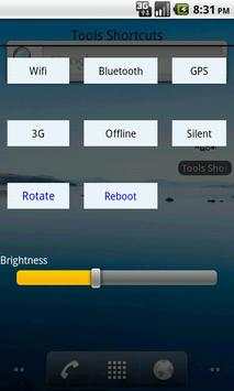 Wifi Bluetooth GPS Brightness screenshot 2