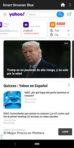 Smart Browser Blue screenshot 1