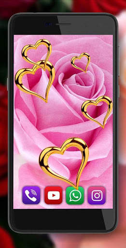 Rose Gold Hearts LWP screenshot 5