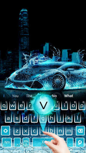 Neon Rainwater Luxury Car Keyboard Theme screenshot 2