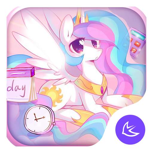 lovely rainbow unicorn-APUS Launcher theme 85.0.1001