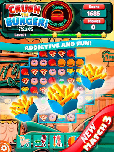 Crush The Burger ! Deluxe Match 3 Game screenshot 14