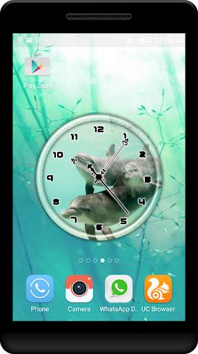 Dolphin Clock Live Wallpaper screenshot 2