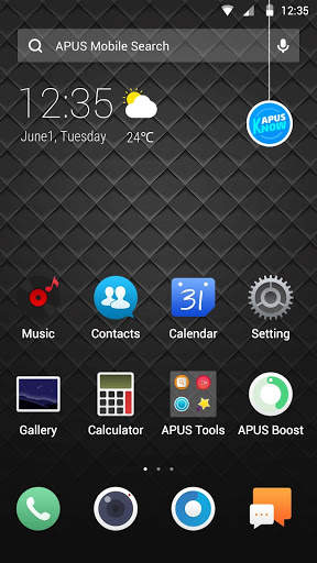 Cool black APUS Launcher theme screenshot 1