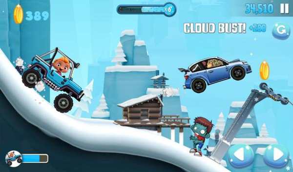 Mini Beat Racing zombie Snow Power स्क्रीनशॉट 2