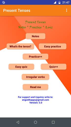 English Present Tenses screenshot 2