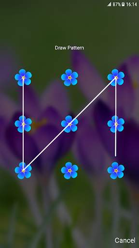 Spring Flowers Pattern Lock Screen 4 تصوير الشاشة