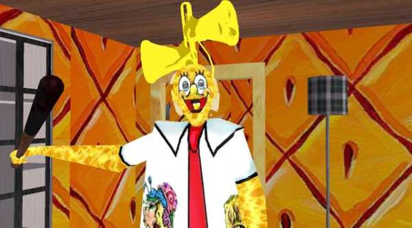 neighbor siren Sponge head Escape : granny scary screenshot 7