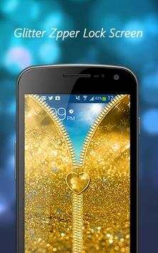 Glitter Zipper Lock Screen - My Photo Zipper Lock screenshot 2