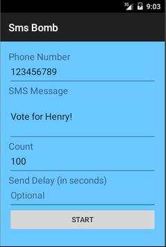 SMS Bomb Joke-App Vote-App screenshot 1