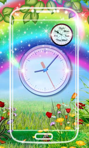 Rainbow Clock Live Wallpaper screenshot 2