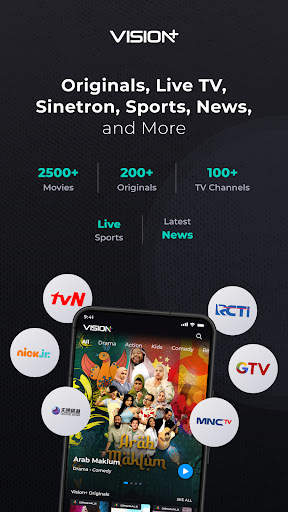 Vision  : Live TV, Film & Seri screenshot 1