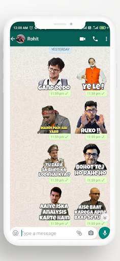 Indian YouTubers Stickers - WAStickersApps😂 screenshot 8