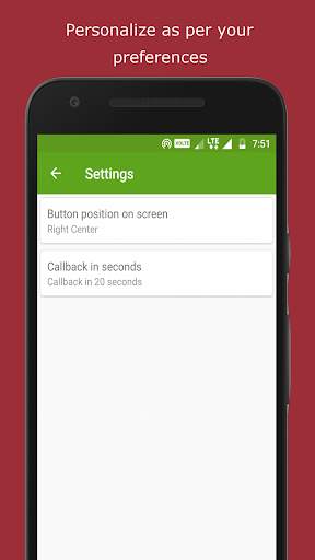 Callback with One Click, Auto Reject and Callback screenshot 3
