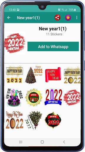 Selamat Tahun Baru 2022 Pelekat Untuk WAStickerApp screenshot 2