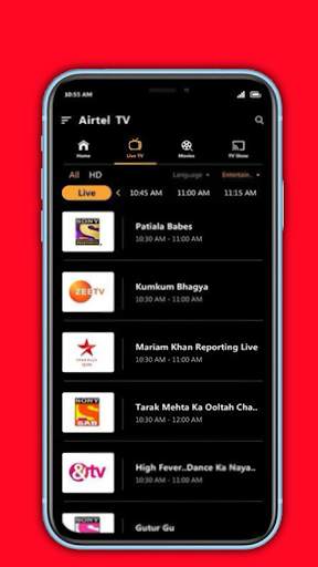 Live Airtel TV : Airtel Digital TV HD Channel Help screenshot 1