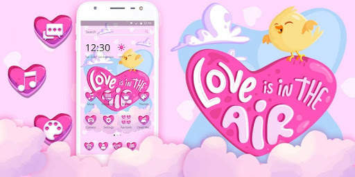 Pink Cartoon Love Heart Theme screenshot 4