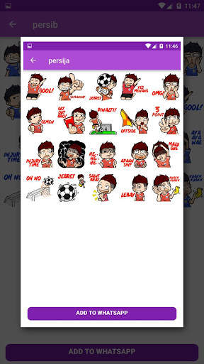 Stiker WA Sepak Bola Timnas Lucu - WaStickerApps screenshot 2
