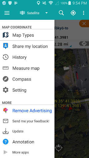 Map coordinate screenshot 1