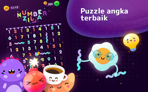 Numberzilla - Puzzle permainan screenshot 7