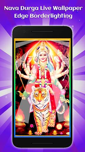 Nava Durga Live Wallpaper-Edge Borderlighting screenshot 4