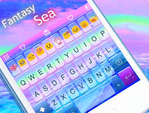 Fantasy Sea Theme – Emoji Keyboard 🌊 screenshot 6