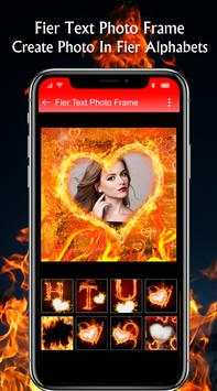 Fire Text Photo Frame 2019 screenshot 2