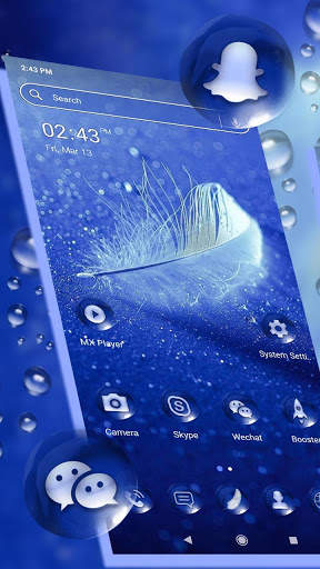 Feather Blue Launcher Theme screenshot 3