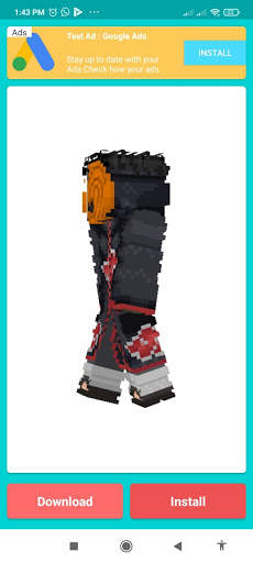 Skin Naruto for MCPE - Skinpack - 3D View screenshot 2