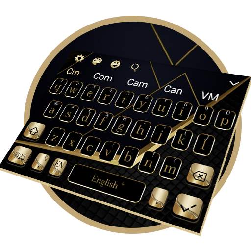 Golden Black Business Keyboard Theme 10001006