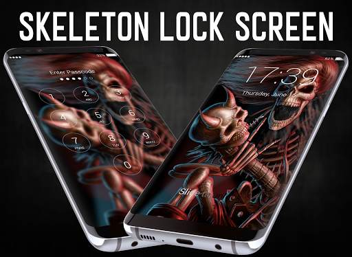 Skeleton Lock Screen 1 تصوير الشاشة