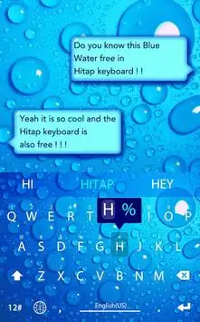 Blue water for Hitap Keyboard screenshot 2