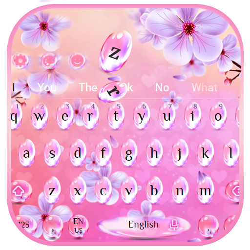 Pink Glass Sakura Keyboard Theme icon