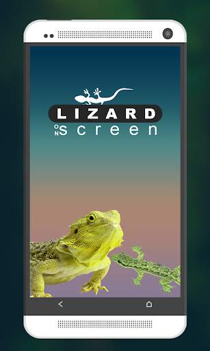 Funny Lizard On Phone Screen: Cute Joke screenshot 1