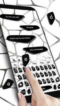 Sms Black and White keyboard Theme screenshot 2