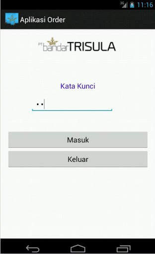 Aplikasi Order screenshot 1