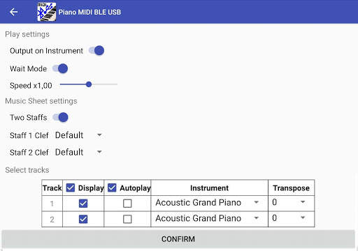 Piano MIDI Bluetooth USB screenshot 7