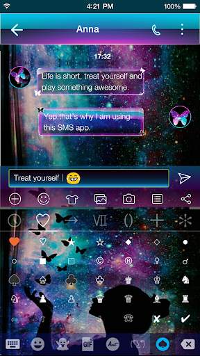Wish Butterfly Dream Emoji Keyboard Theme स्क्रीनशॉट 8