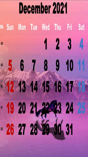 New Year Calendar Wallpaper 2021 screenshot 15