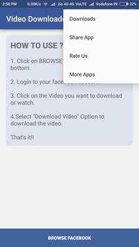 Video Downloader For Facebook screenshot 2