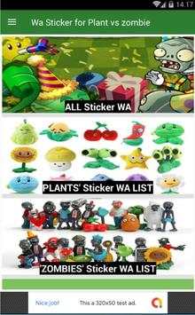 Wa Sticker for Plant vs zombie screenshot 1