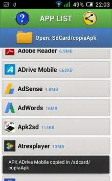 Apk Installer to Sd Card screenshot 1